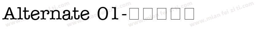 Alternate 01字体转换
